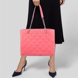 Kate Spade New York Emerson Place Quilted Leather Bag in Warm Guava